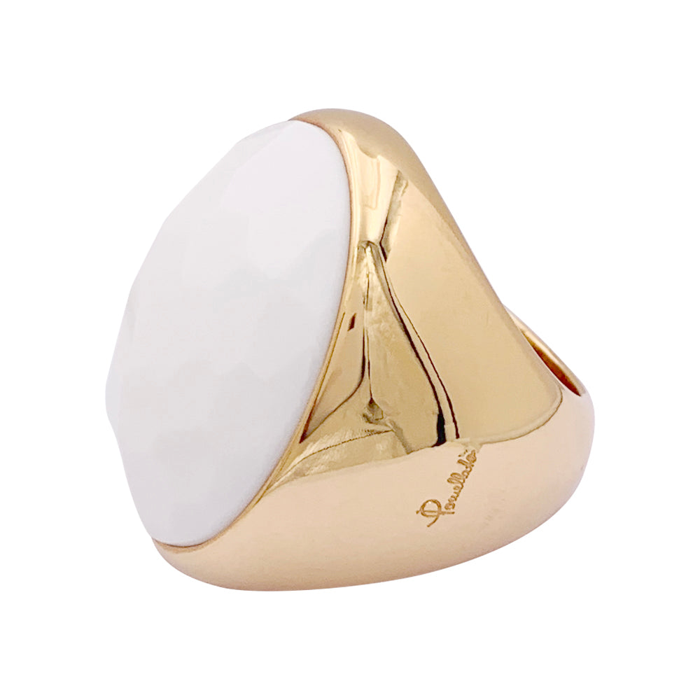 Bague Pomellato "Victoria" or jaune, cacholong. 4
