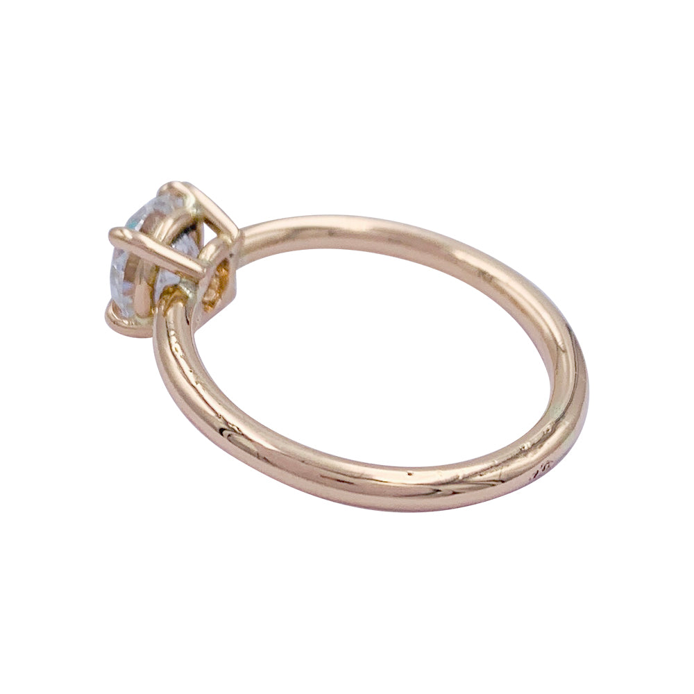 Bague solitaire en or rose, diamant 1 carat. 4