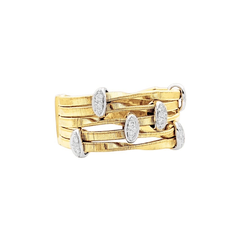 Bague Marco BICEGO, « Marrakech Onde », deux ors, diamants. 2