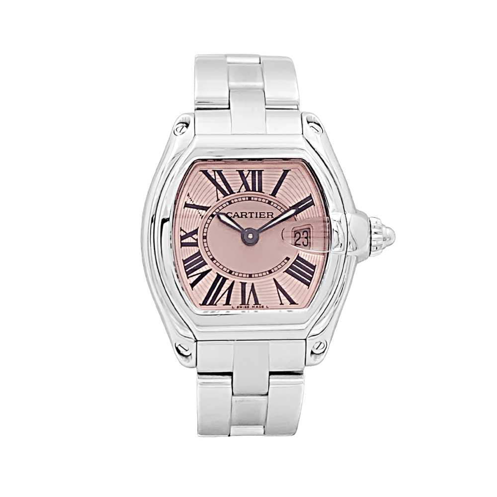 Montre Cartier, "Roadster", acier.  1