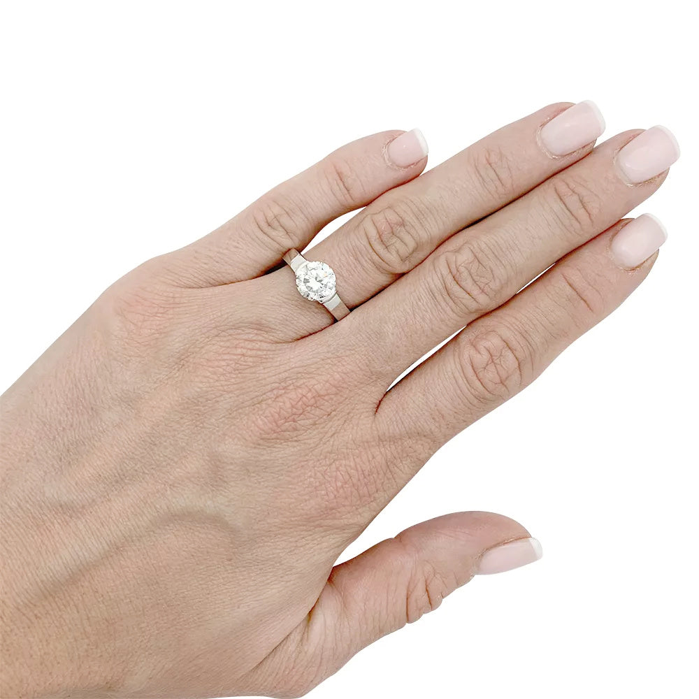 Solitaire en platine, diamant 1,82 carat 8