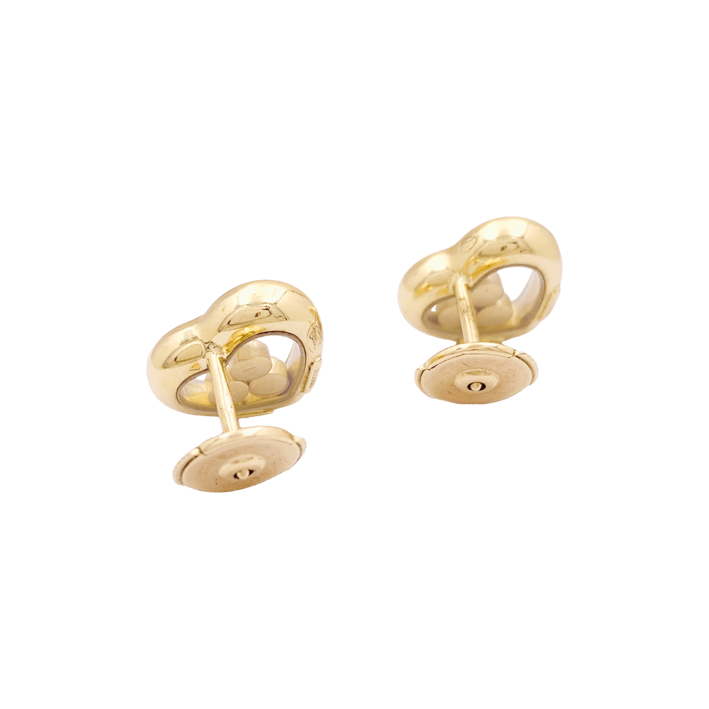 Boucles d'oreilles CHOPARD, "Happy Diamonds", or jaune, diamants.  3