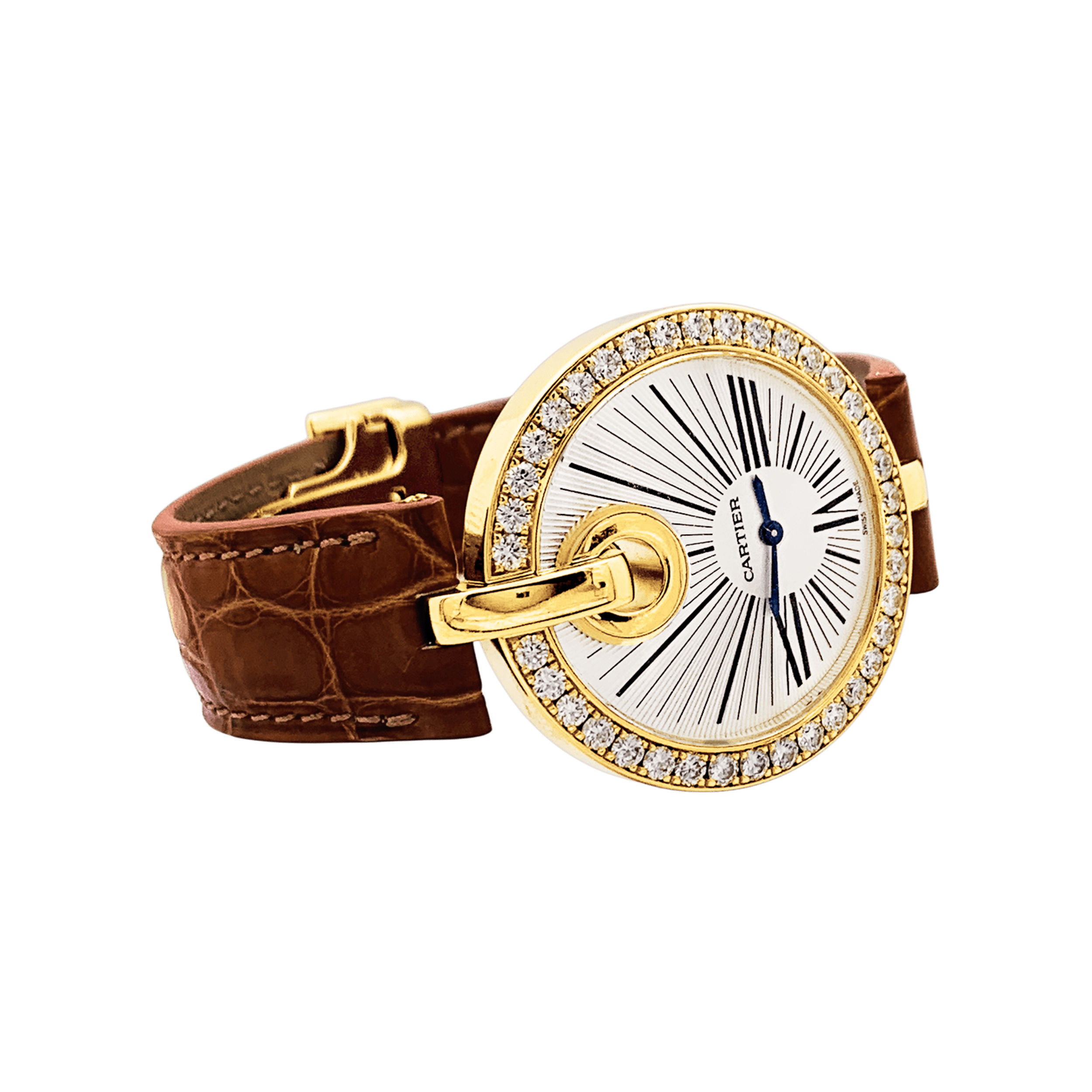 Montre Cartier, "Captive", or jaune et diamants. 4