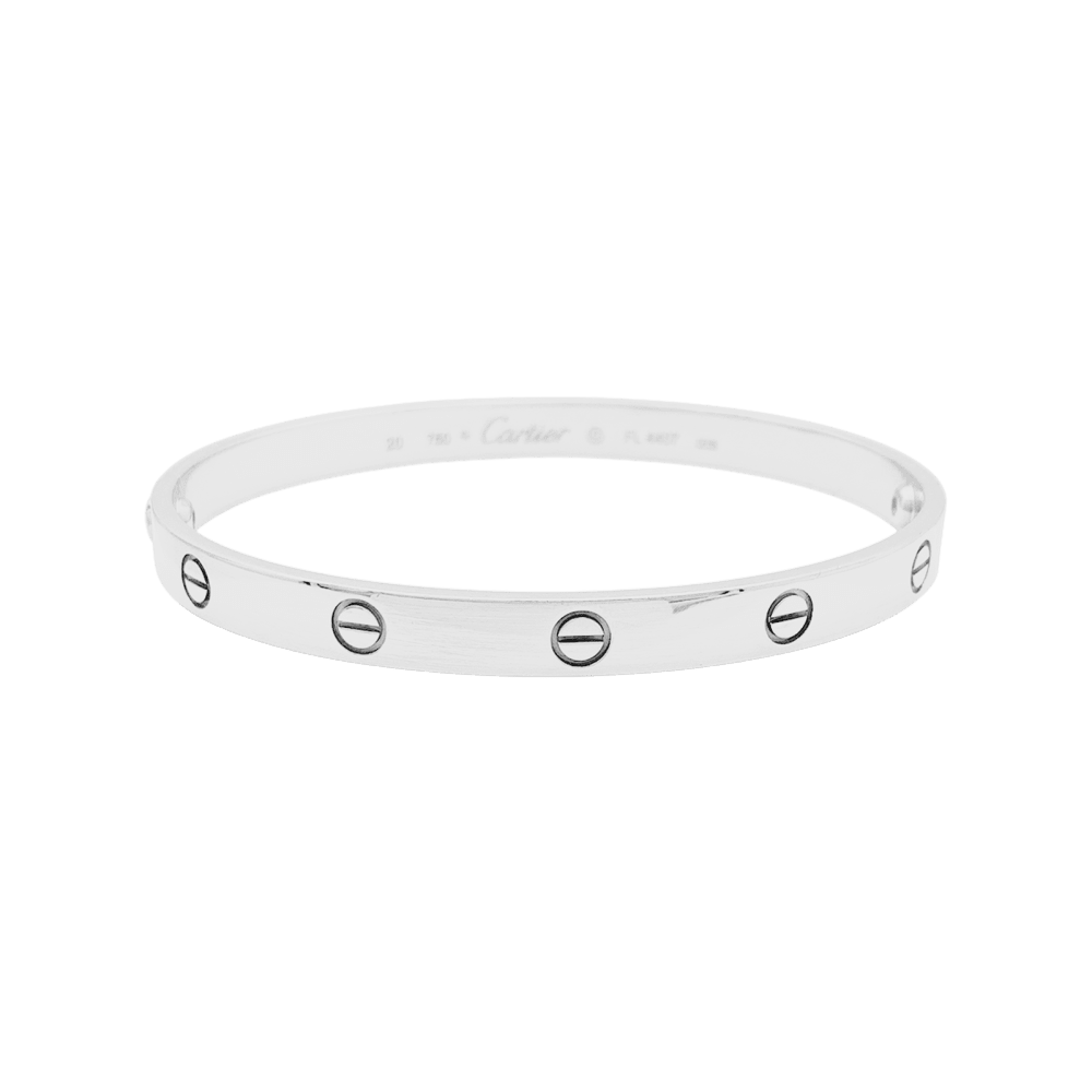 Bracelet Cartier, "Love", or blanc. 1