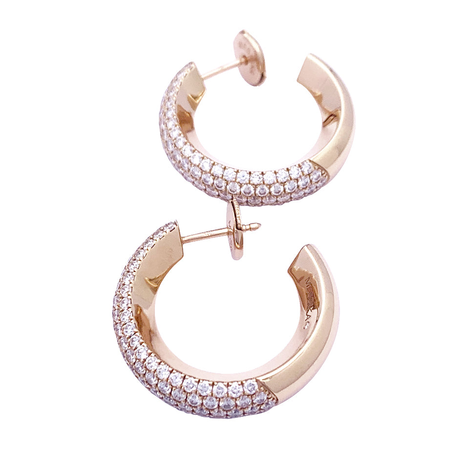 Créoles Messika "Divine Enigma" or rose, diamants. 3