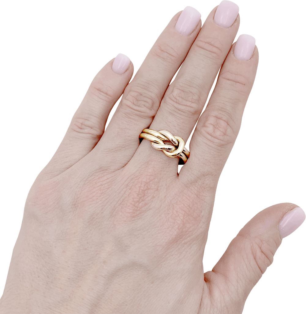 Bague Cartier, "Noeud d'Héraclès" deux ors. 5