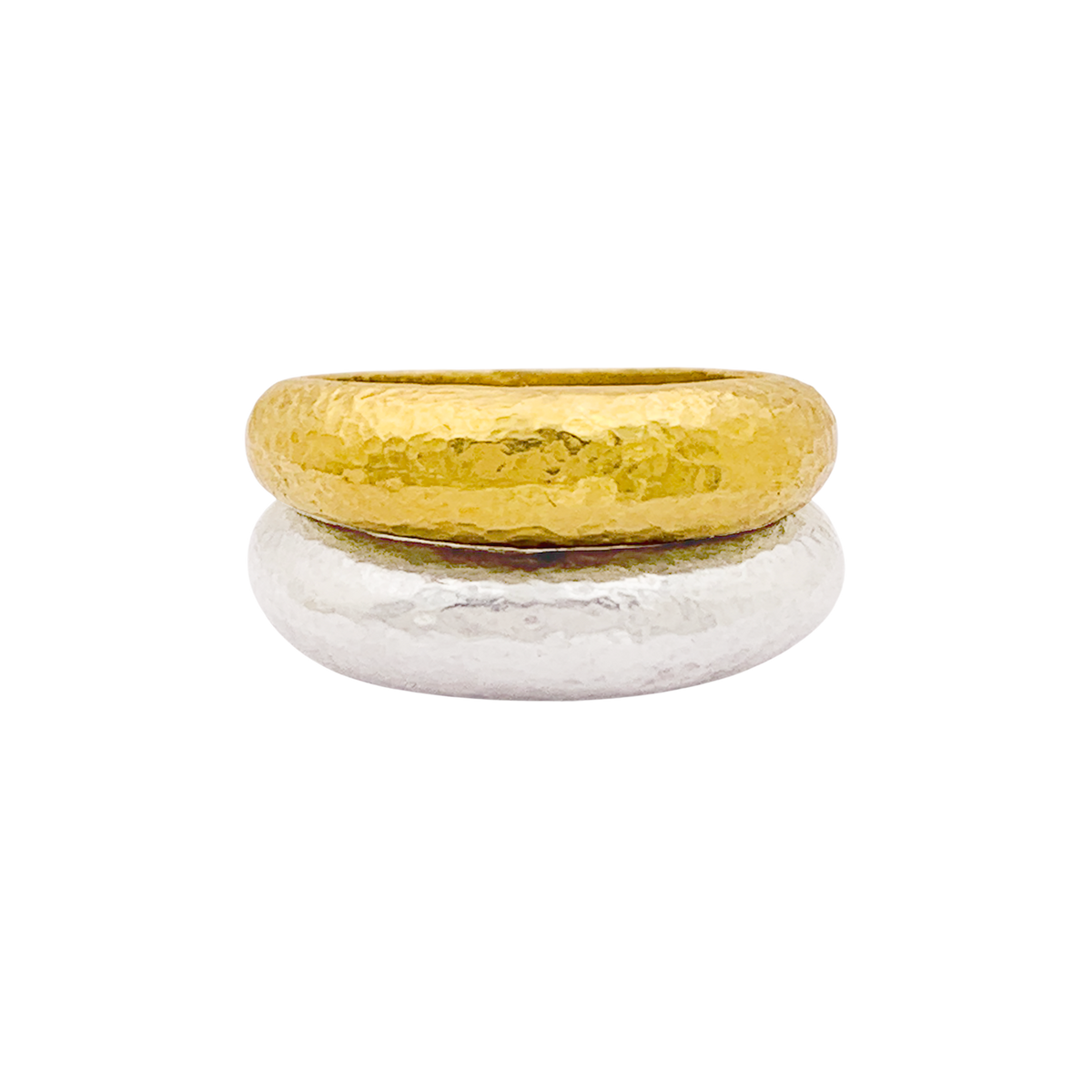 Arthus-Bertrand rings, yellow gold, silver.