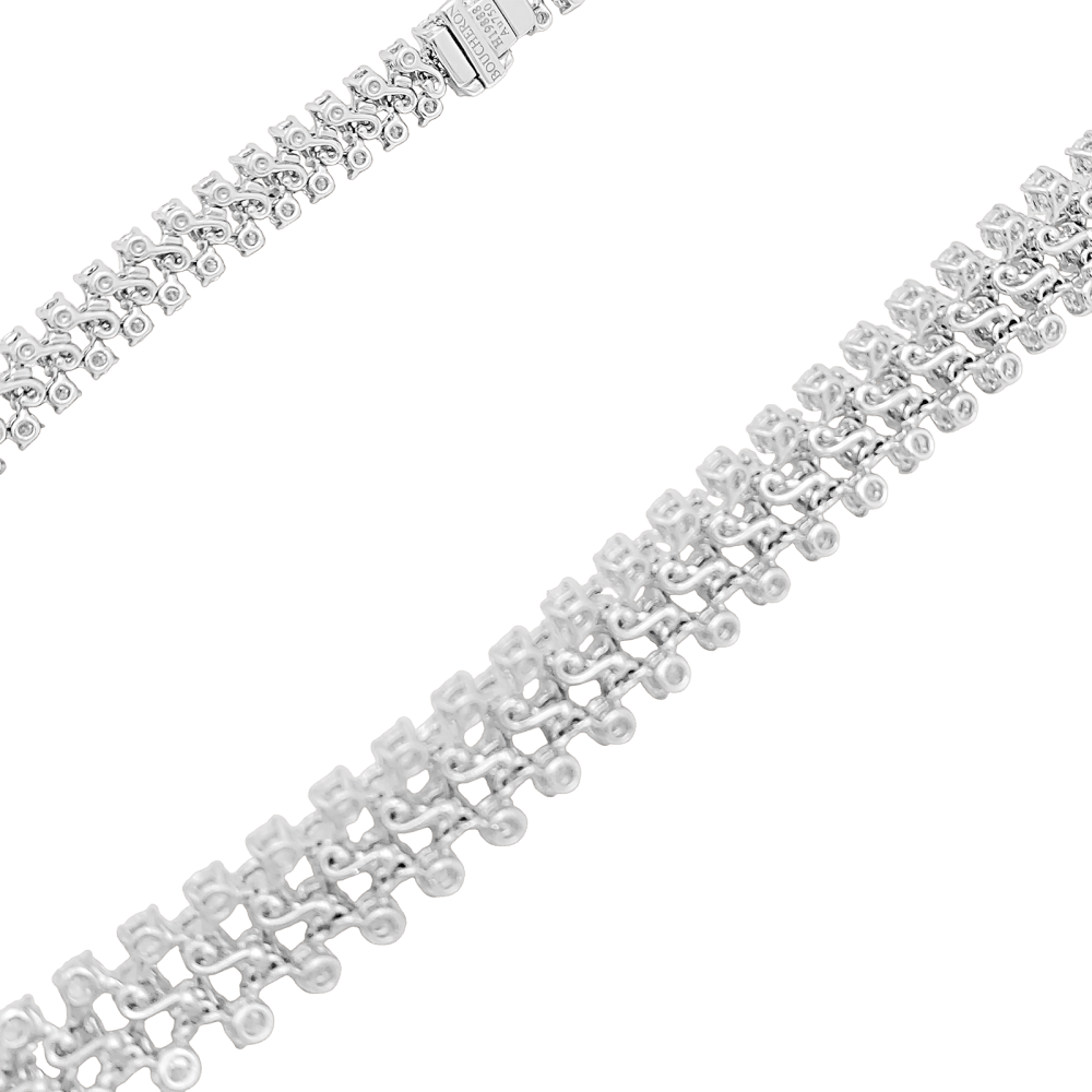 Collier Boucheron, "Angélique", rivière de diamants, or blanc. 4