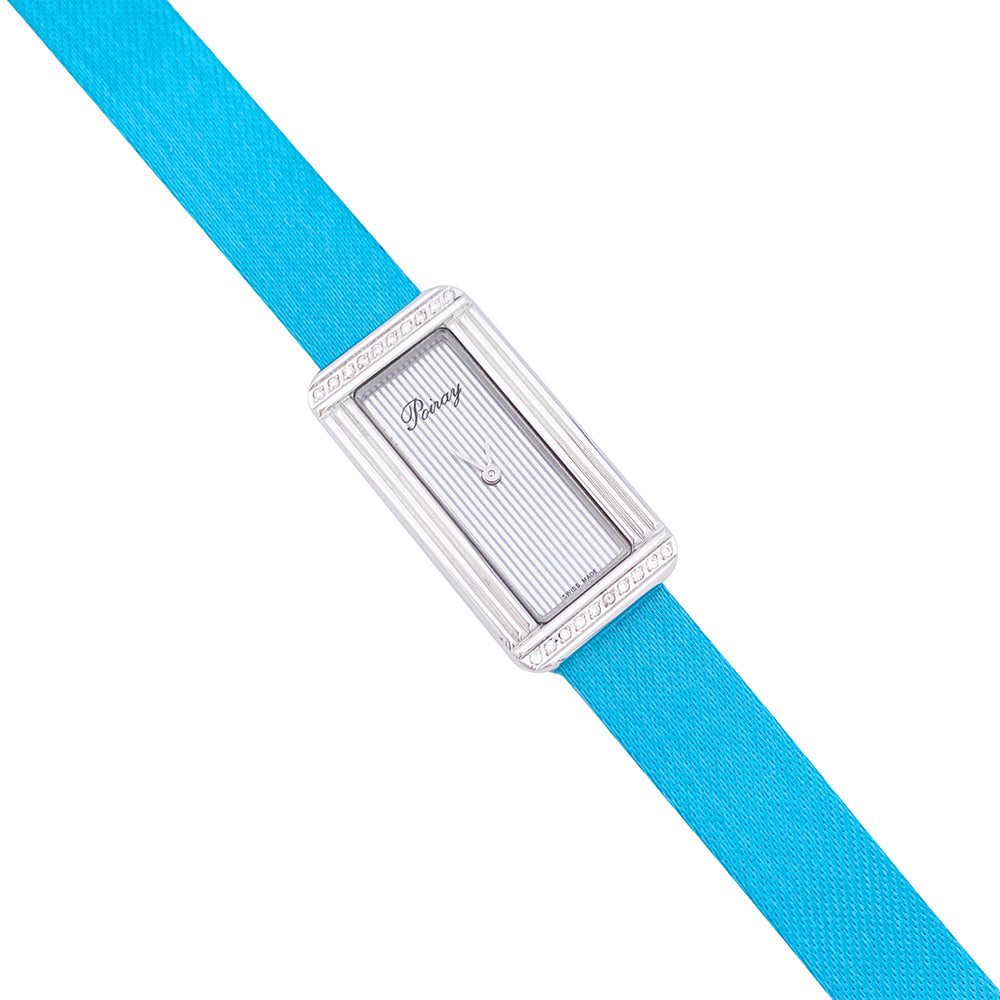 Montre Poiray, "Ma Première Allongée", acier, diamants. 4