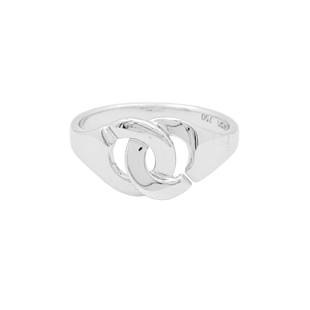 Bague Dinh Van, "Menottes R8", or blanc. 1
