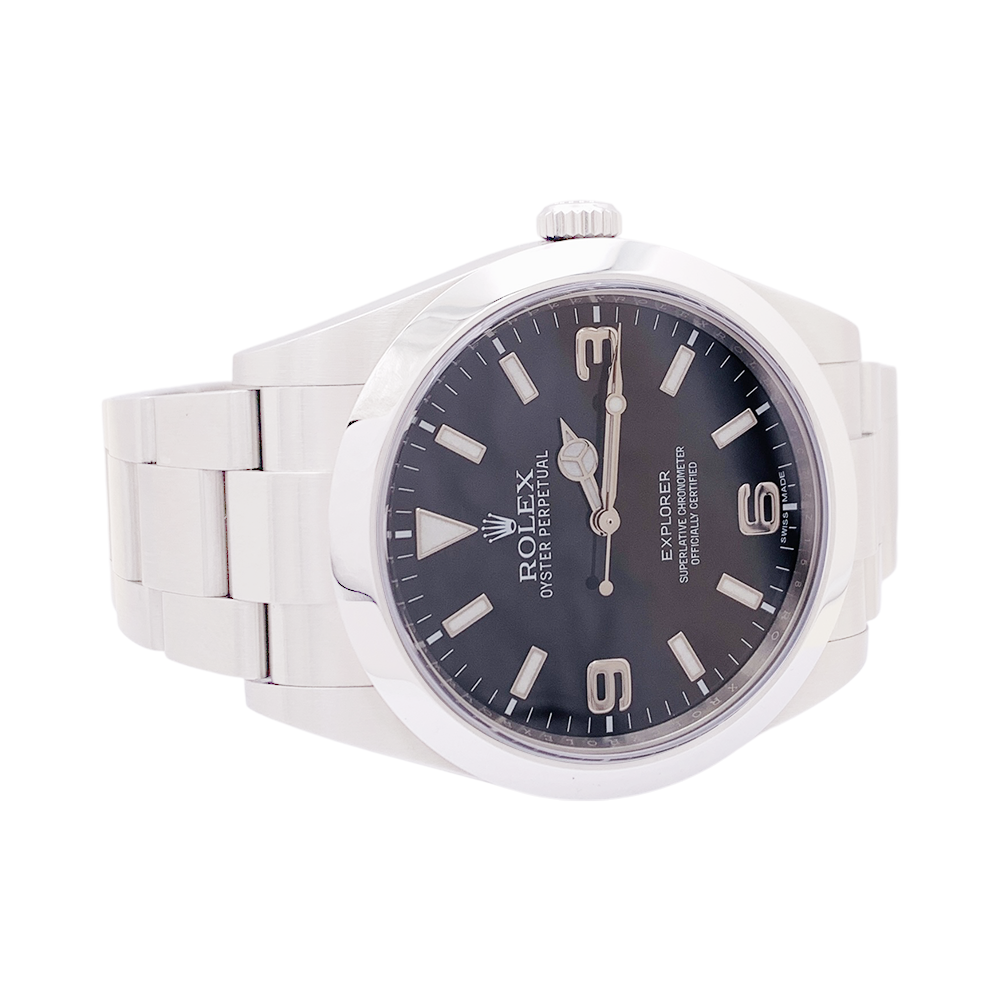 Montre Rolex Oyster Perpetual Explore, acier et cadran noir 4