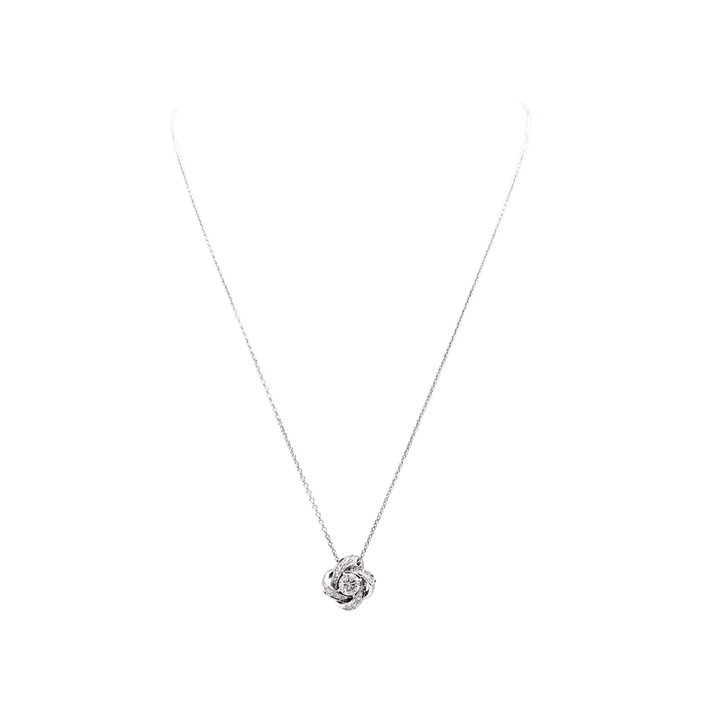 Collier Boucheron, « Ava Pivoine », or blanc, diamants. 2