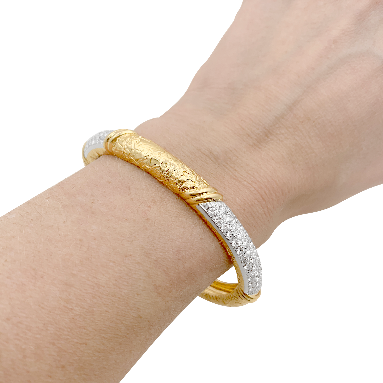 Bracelet jonc Van Cleef & Arpels, or jaune et diamants 7
