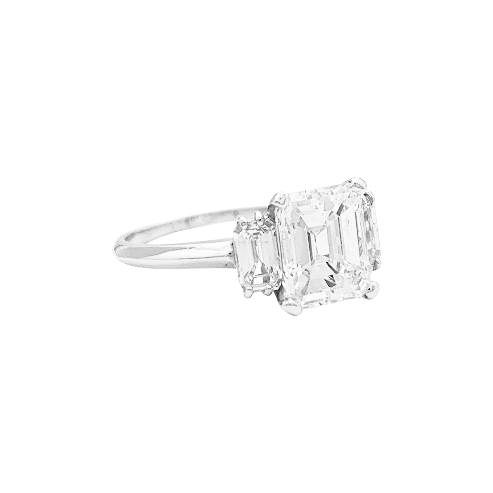 Solitaire en or blanc, diamant 1,92 cts.  4