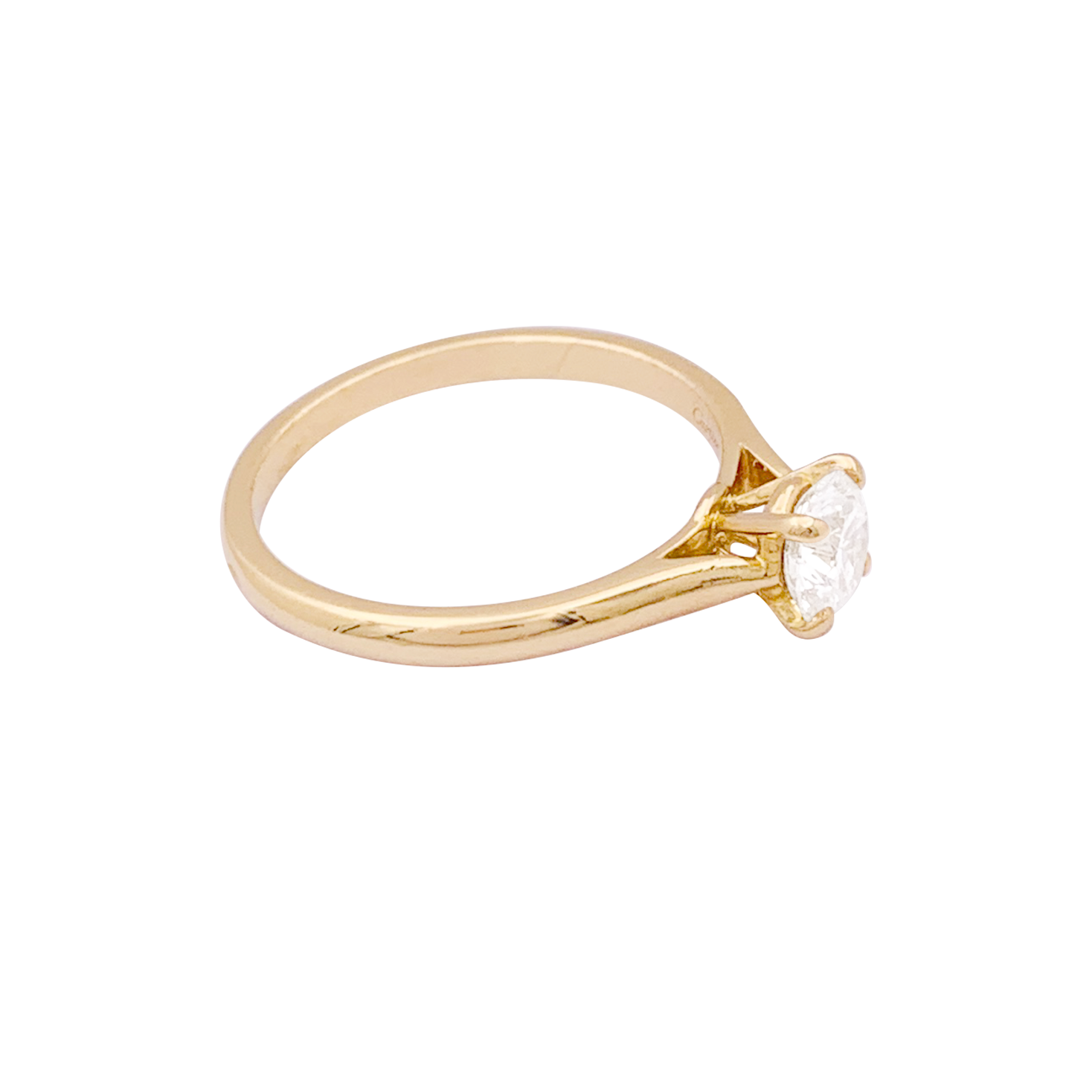 Solitaire Cartier,"1895", or jaune, diamant. 2