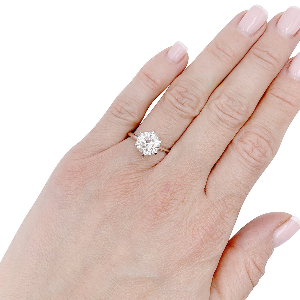 Solitaire or blanc et platine, 2,17 cts. 5