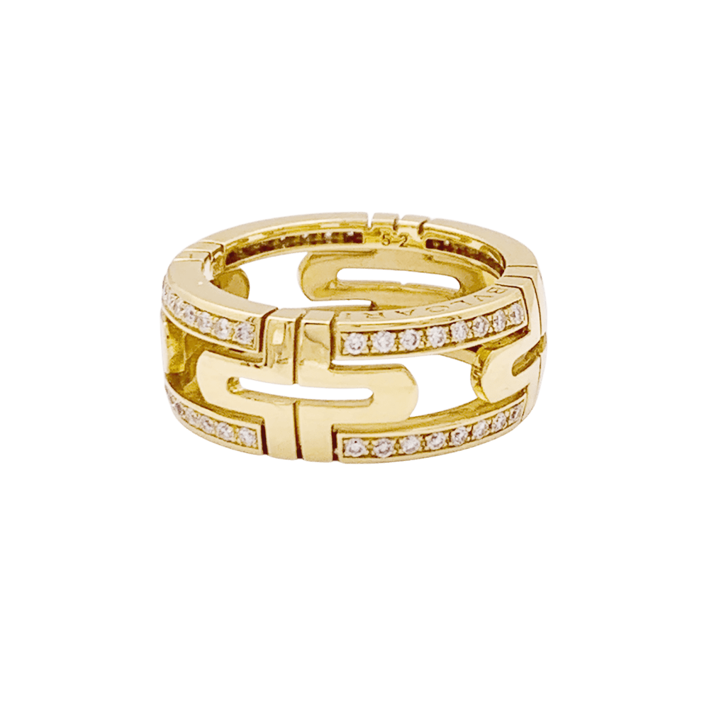 Bague Bulgari, "Parentesi", or jaune et diamants.  4