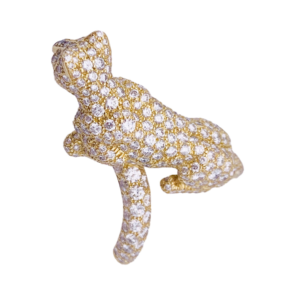 Bague Haute Joaillerie Cartier, "Panthère de Cartier", or jaune, diamants. 3