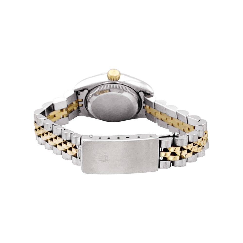 Montre Rolex, "Oyster Perpetual Lady-Datejust", acier et or jaune.  5