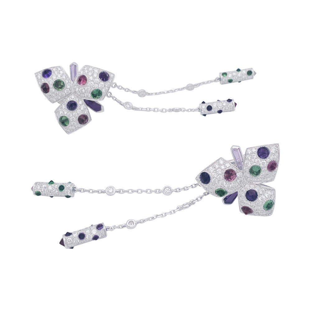 Boucles d'oreilles signées Cartier "Caresse d'Orchidée". 2