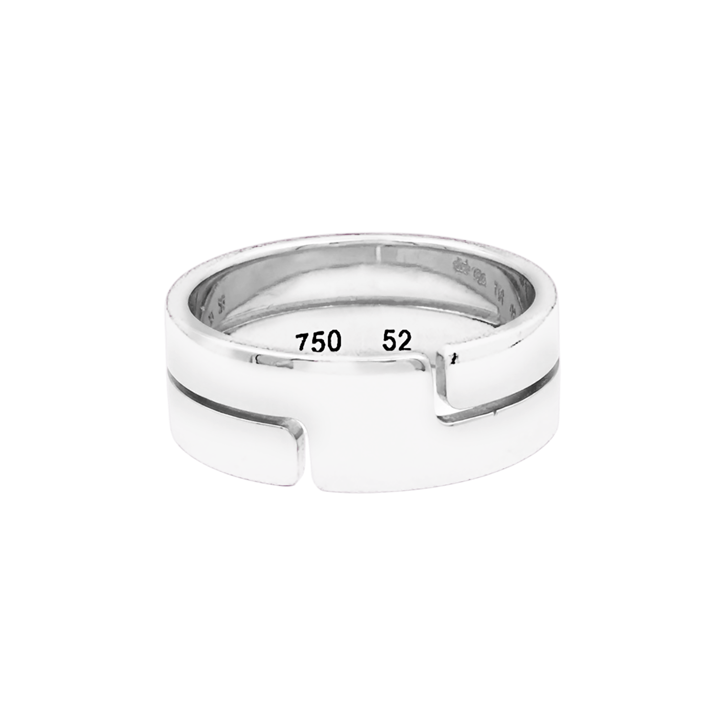 Bague Dinh Van, "Seventies", or blanc.  1