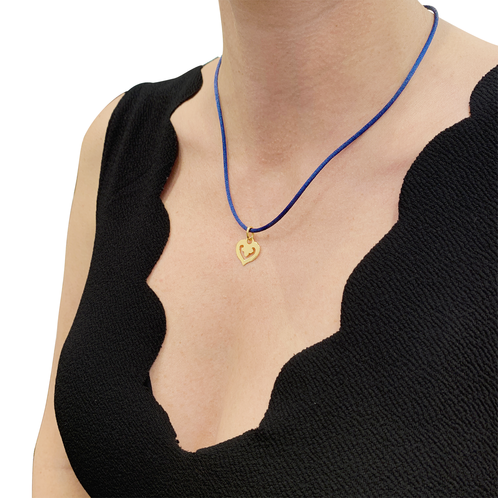 Pendentif O.J.Perrin, "Coeur Légendes", or jaune. 5