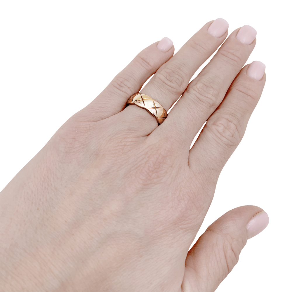 Bague Chanel, "Coco Crush", or rose.  5