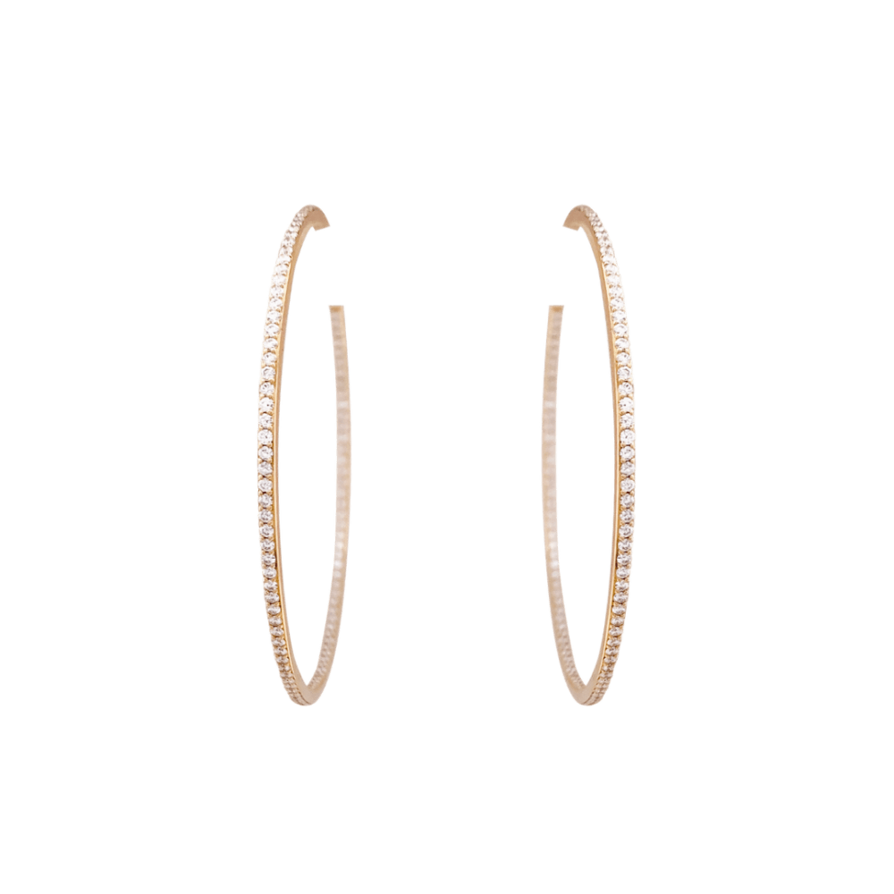 Créoles Messika "New Gatsby" or rose, diamants. 1