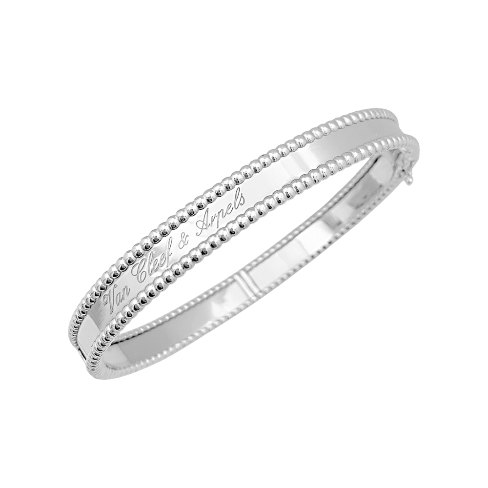 Bracelet Van Cleef & Arpels, "Perlée Signature", or blanc. 2