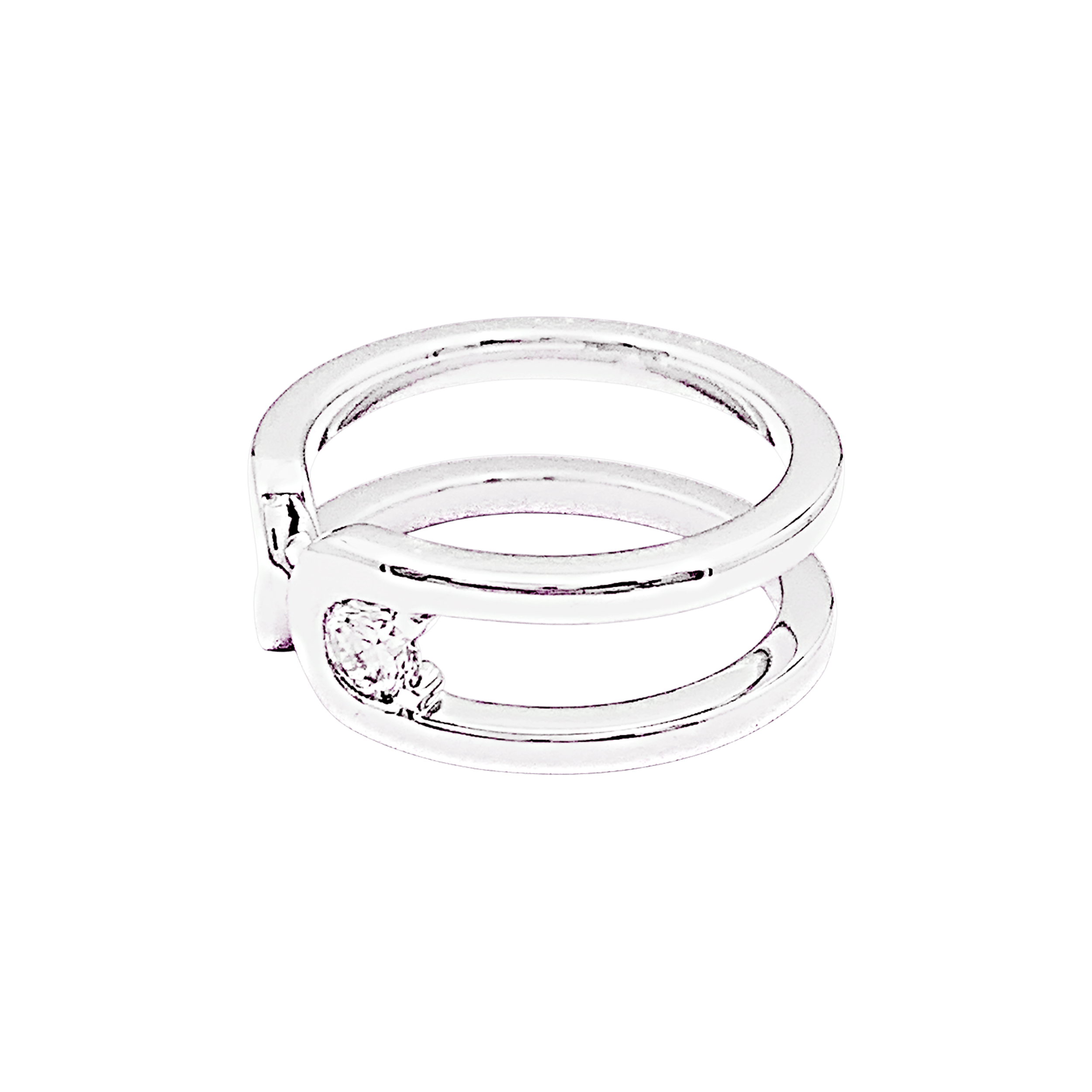 Bague Dinh Van "Maillon" or blanc, diamant.  2