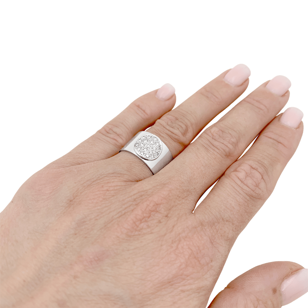 Bague Dinh Van, "Anthea", or blanc et diamants.  6