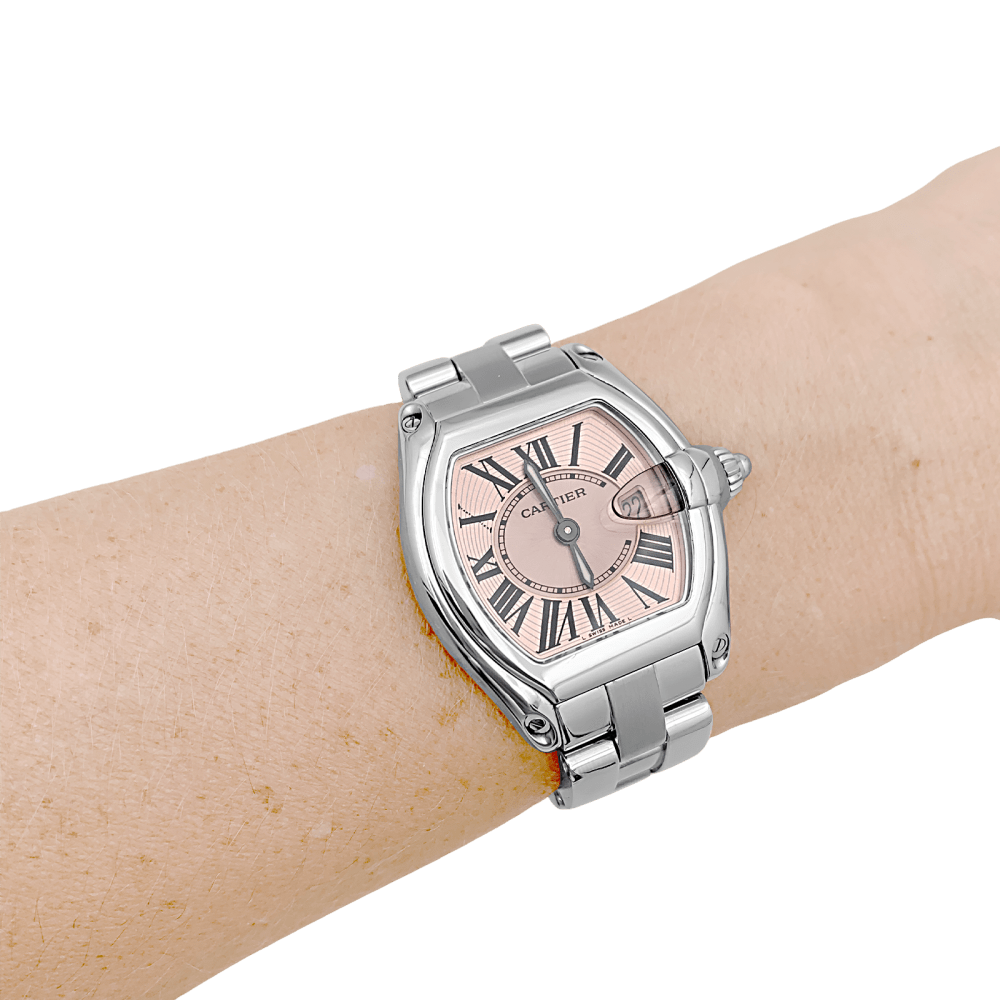 Montre Cartier, "Roadster", acier.  7