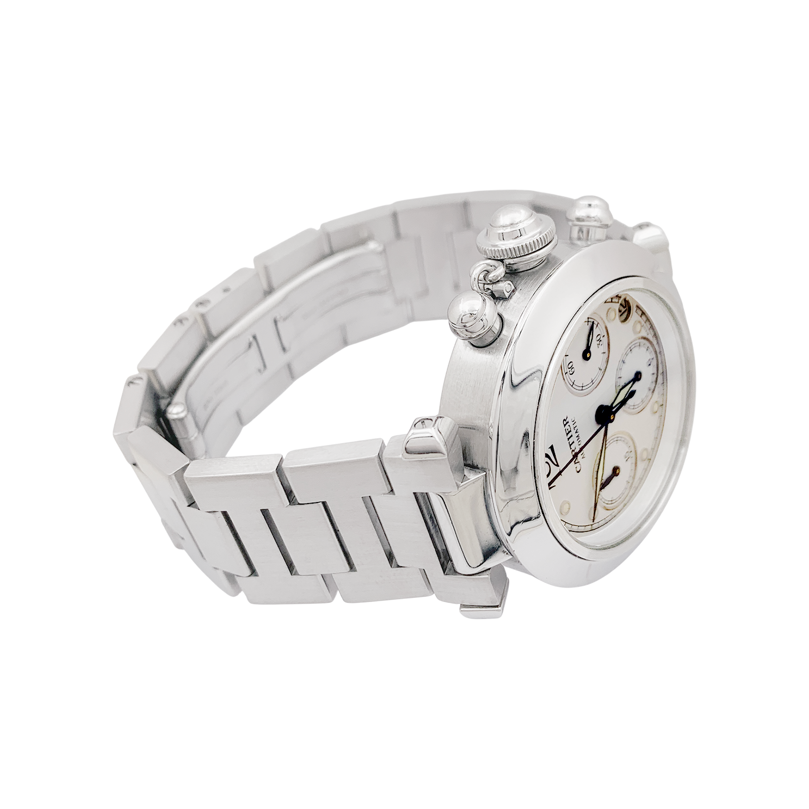 Montre Cartier "Pasha" acier. 5