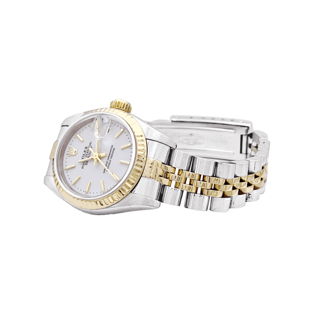 Montre Rolex, "Oyster Perpetual Lady-Datejust", acier et or jaune.  4