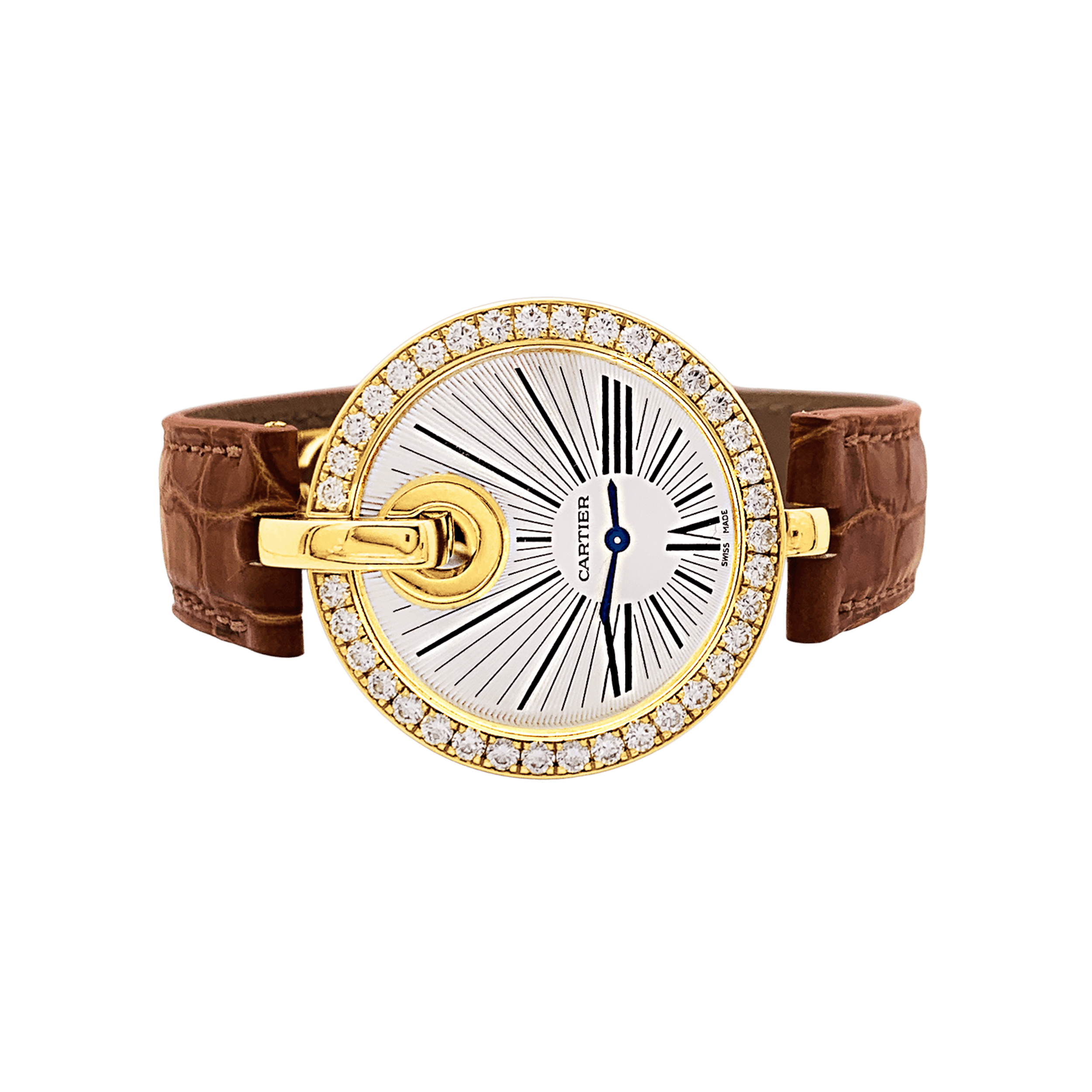 Montre Cartier, "Captive", or jaune et diamants. 2