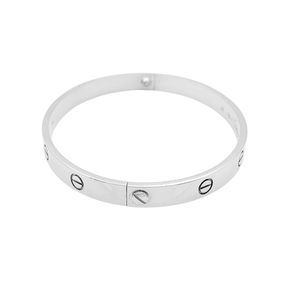Bracelet Cartier, "Love", or blanc. 3