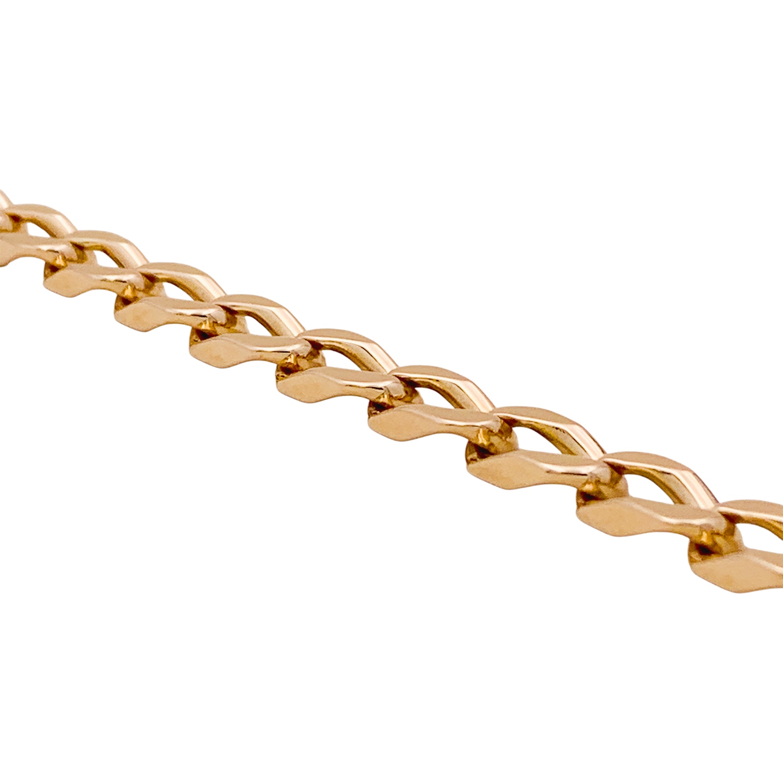 Bracelet gourmette or rose. 4