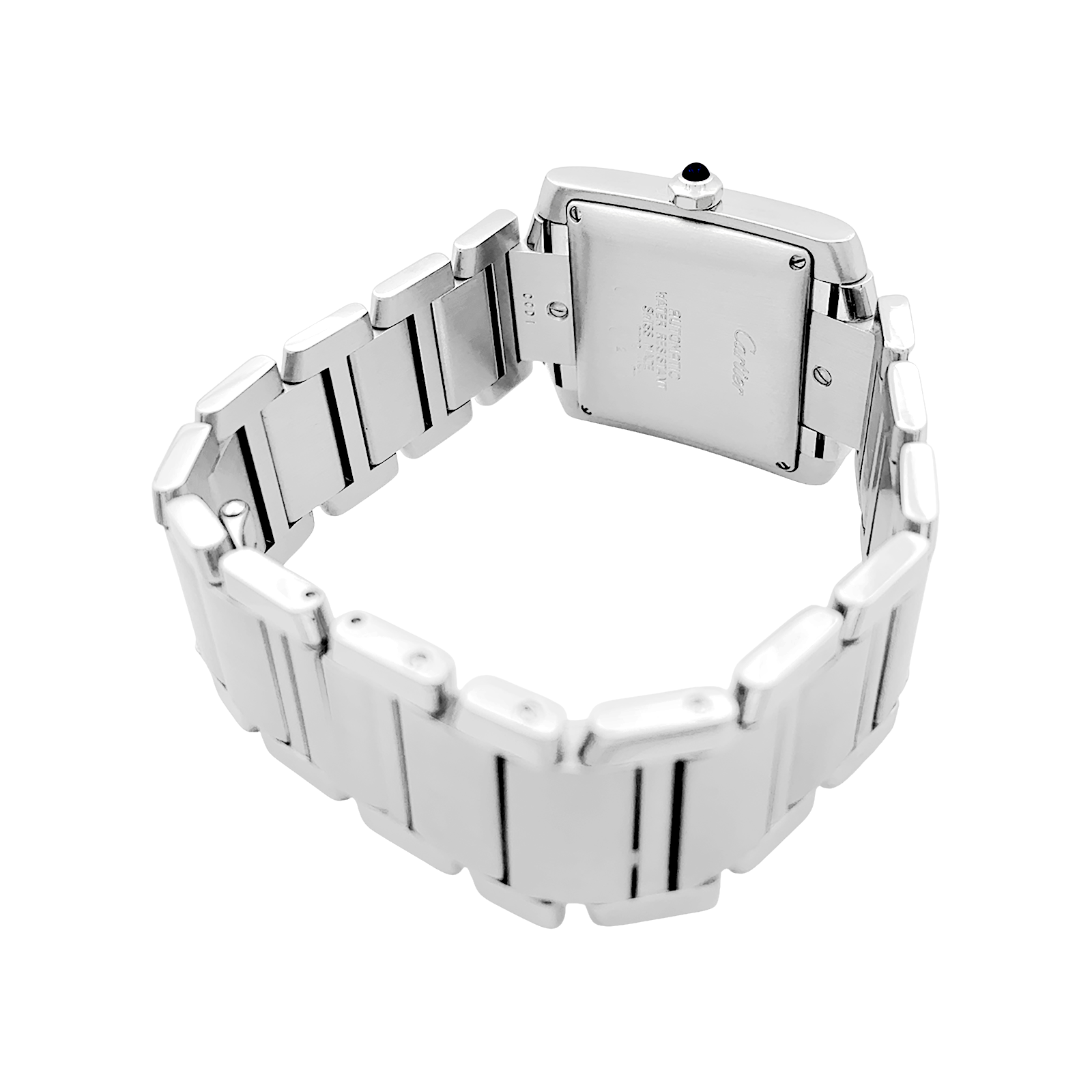 Montre Cartier, "Tank Française", acier. 4
