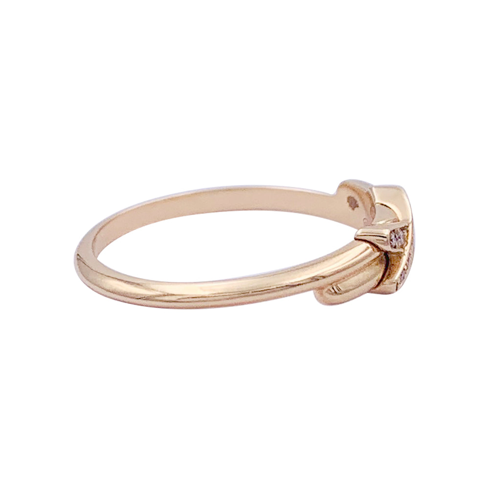 Bague Chaumet, "Jeux de Liens", or rose et diamants. 3