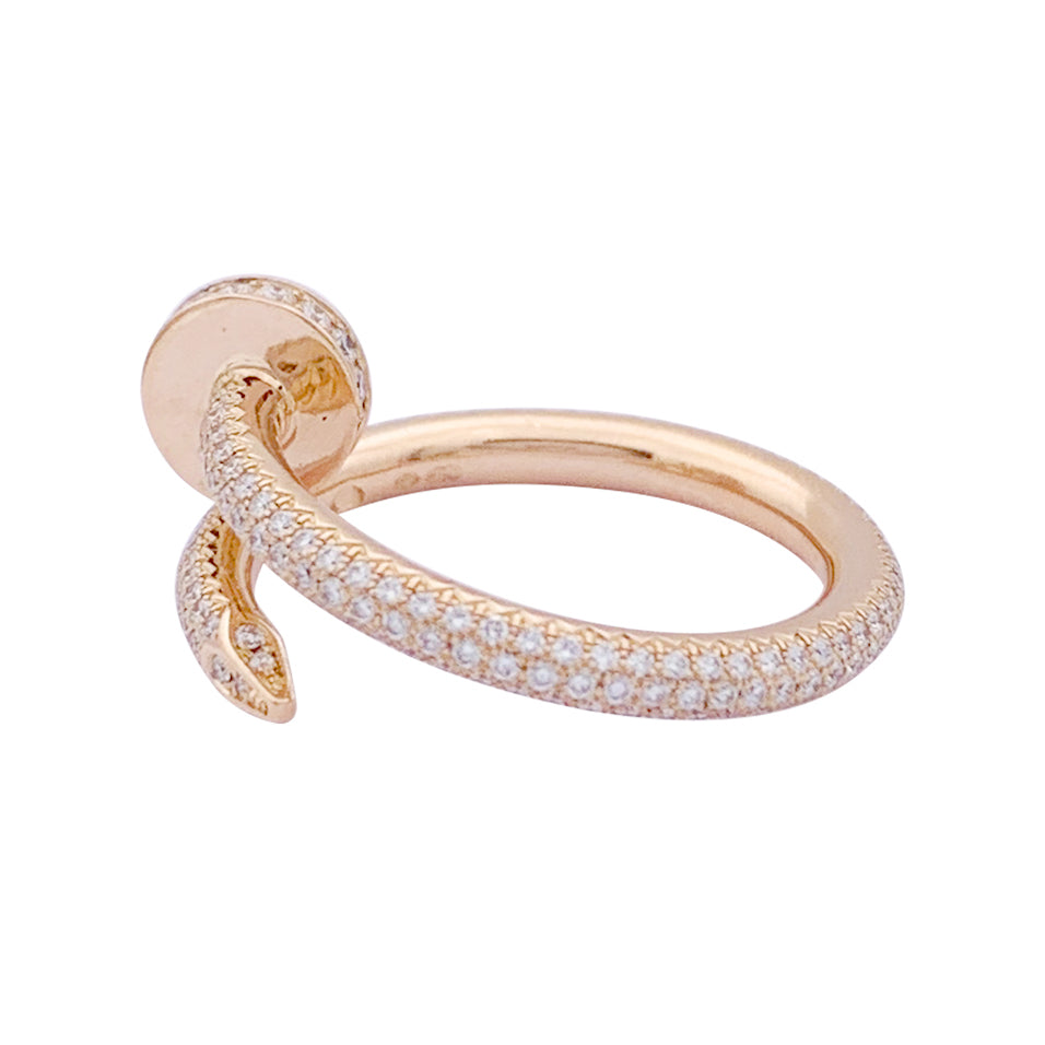 Bague Cartier, "Juste Un Clou", or rose, diamants. 4