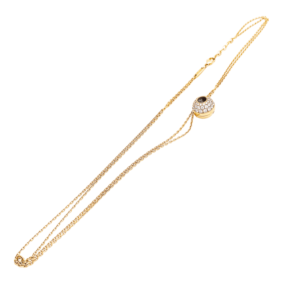 Collier Chopard, "Happy Spririt", or jaune, diamants et nacre bleue.  3