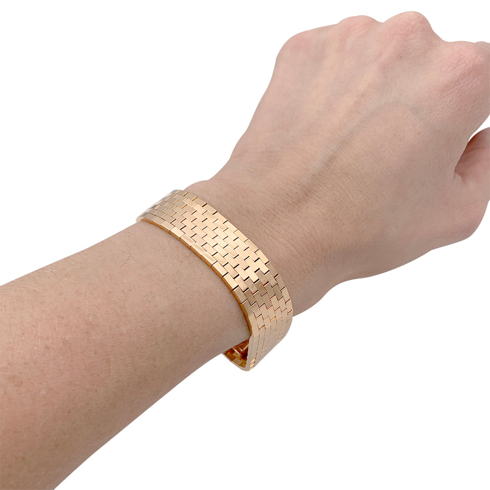 Bracelet Chaumet, "Boléro", or rose. 6