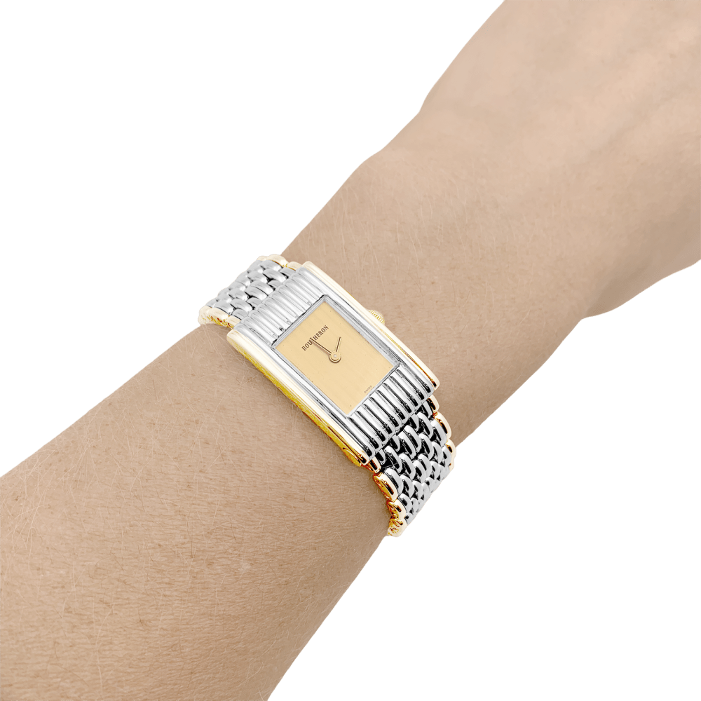 Montre Boucheron, "Reflet", acier et or jaune.  4