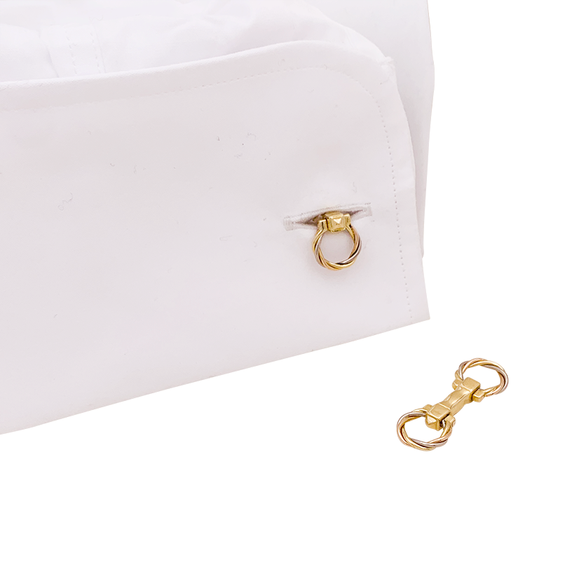 Boutons de manchette Cartier "Trinity", trois ors. 4