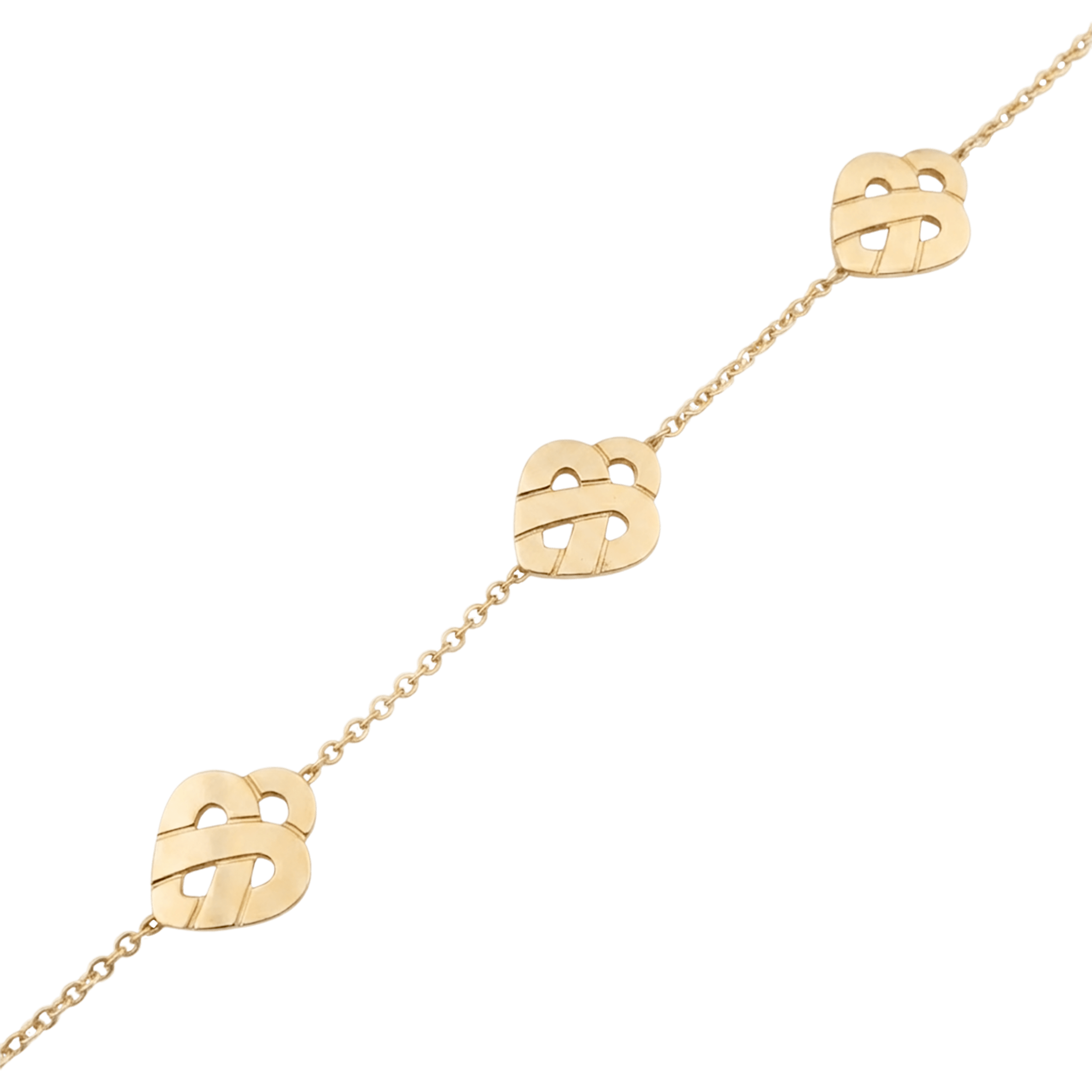 Bracelet Poiray, "Coeur entrelacé" modèle multi, or jaune 2