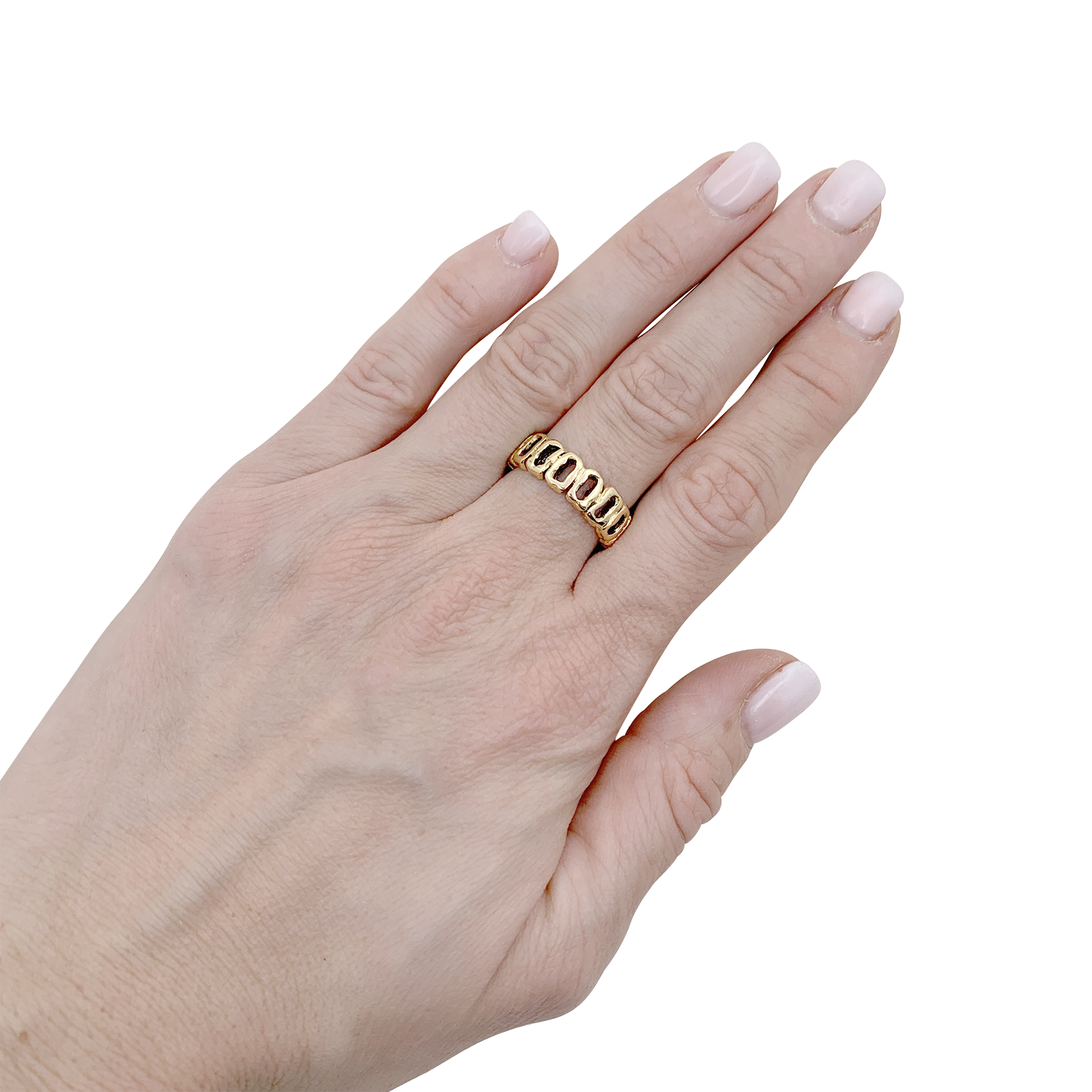 Bague vintage or jaune. 5