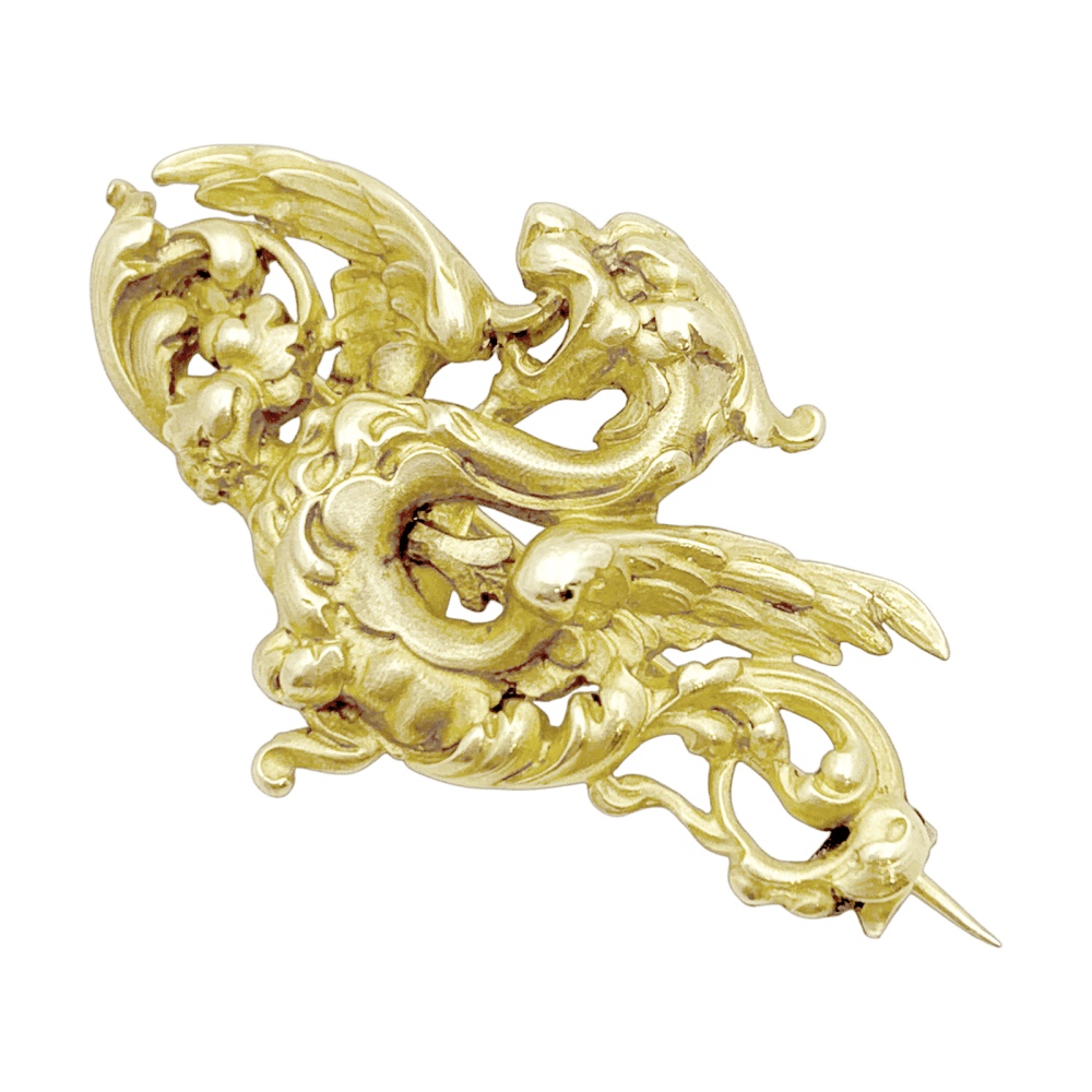 Broche Chimère en or jaune.  2