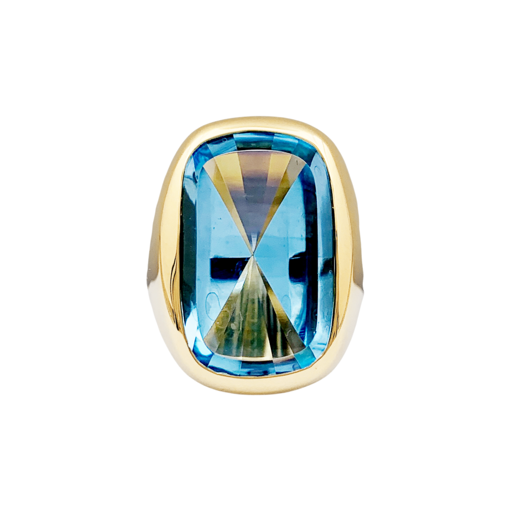 Bague or jaune et topaze  1