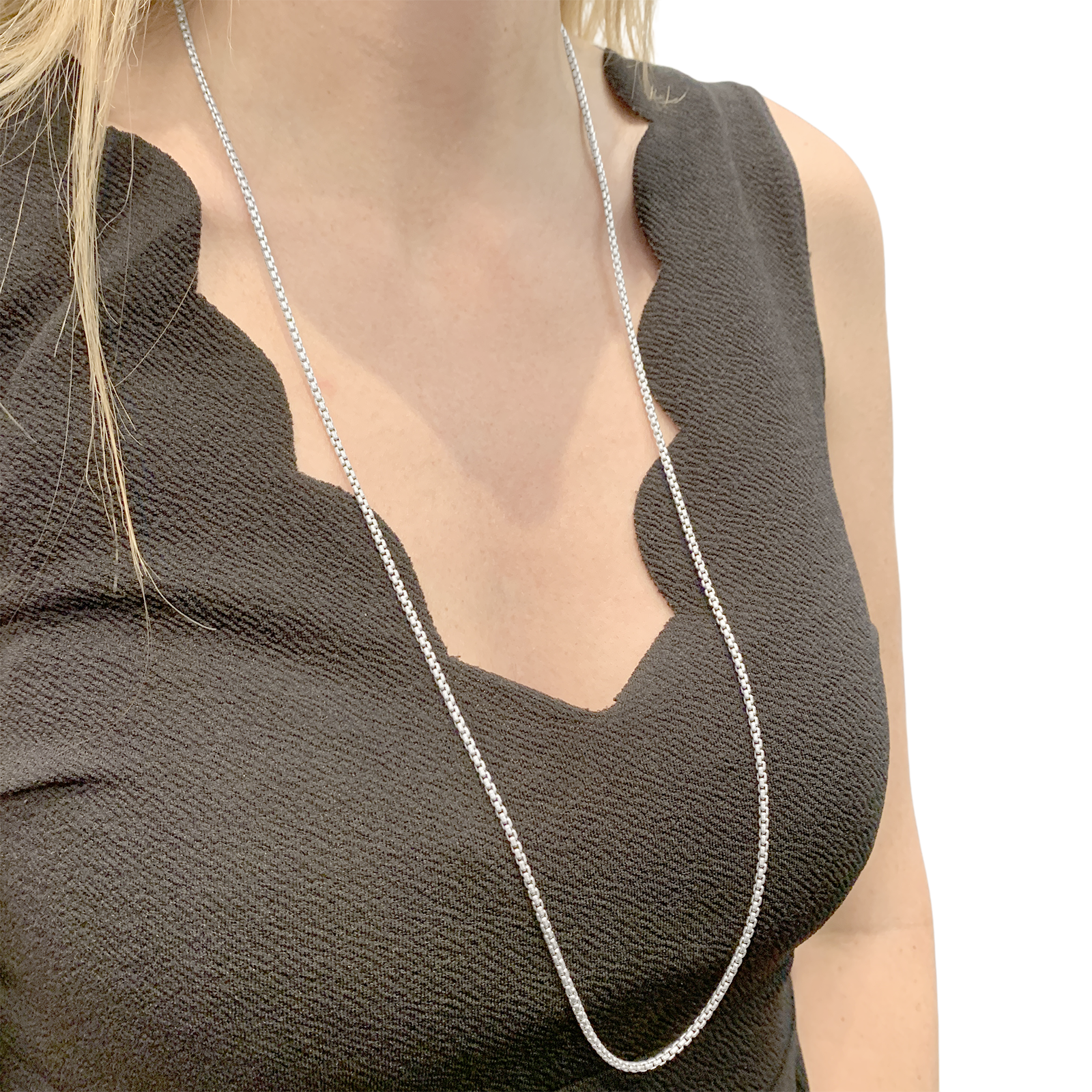 Collier David Yurman, "Box Chain", argent. 5