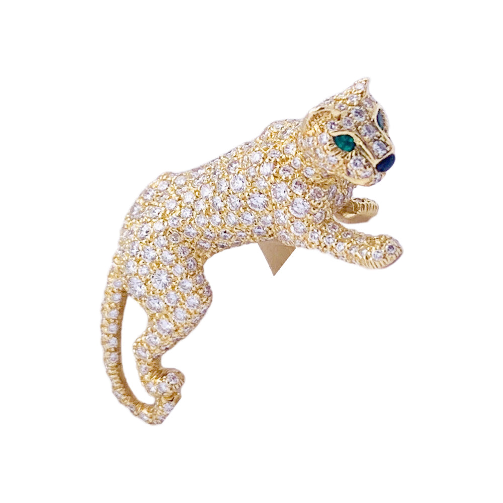 Bague Haute Joaillerie Cartier, "Panthère de Cartier", or jaune, diamants. 6